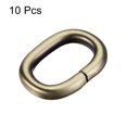 thumbnail image 3 of Unique Bargains Boucles Ovales en Fer Ton Bronze, Lot de 10, 3 of 4
