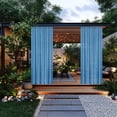 thumbnail image 4 of Uscallm Rideaux Imperméables pour Gazebo Extérieur en Polyester, Rideaux de Patio Résistants à la Pluie pour Pergola, Rideaux de Pluie Passant sur la Tringle, Déco Extérieure Élégante, 4 of 6