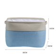 thumbnail image 3 of Sundries Storage Basket Foldable Cotton Linen Box For Home Bedroom Houseroom, 3 of 3