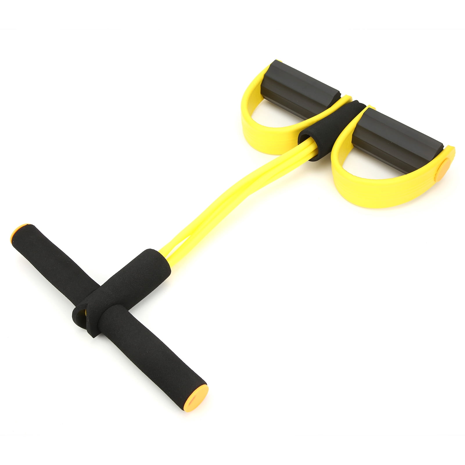 Sit-up Resistance Band With Foot Pedal, 2 Tubes Elastic Pull Rope Lightweight TPE Portable  For Yoga Exercise For Home Pilates