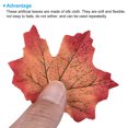 thumbnail image 4 of Unique Bargains Artificial Leaves Fall Maple Autumn Fake Leaf Decoration, Sunset Red 500 Pack, 4 of 5