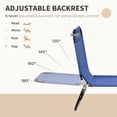 thumbnail image 4 of Outsunny Ensemble de 2 Chaises Longues d'Extérieur Pliantes, Dossier Réglable, Bleu, 4 of 10