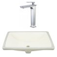 thumbnail image 1 of 20.75-in. W CSA Rectangle Bathroom Undermount Sink Set In Biscuit - Chrome Hardware AI-23088, 1 of 8