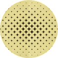 thumbnail image 1 of Ahgly Company Tapis Rond Lavable en Machine Intérieur Transitionnel Jaune Soleil, 3 Pieds Rond, 1 of 7