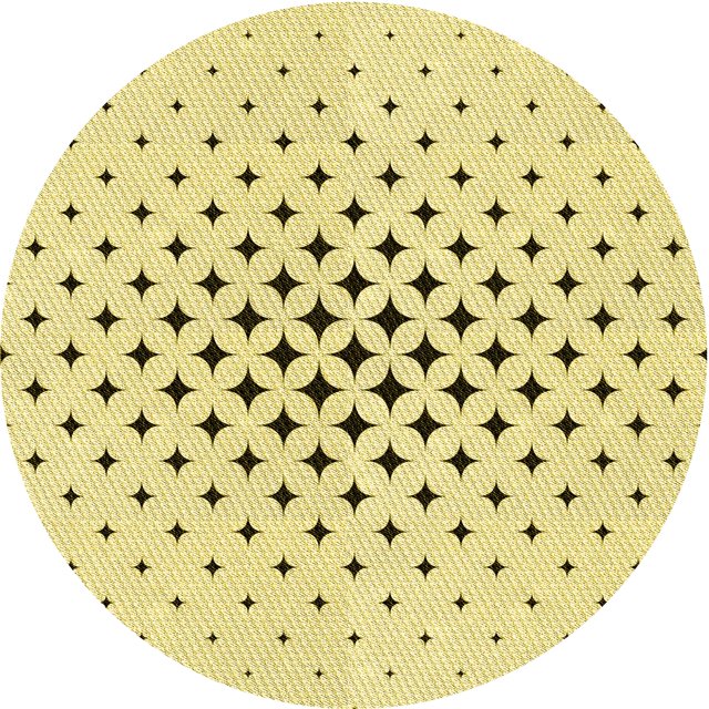 Ahgly Company Tapis Rond Lavable en Machine Intérieur Transitionnel Jaune Soleil, 3 Pieds Rond