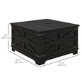 thumbnail image 3 of HOMCOM Table Basse avec Dessus Rabattable et Rangement Caché, Table Centrale Carrée Noire, 3 of 10