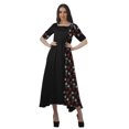thumbnail image 1 of Moomaya Robe à Encolure Dégagée à Manches Courtes Imprimée avec Cordon à la Taille pour Femmes, 1 of 4