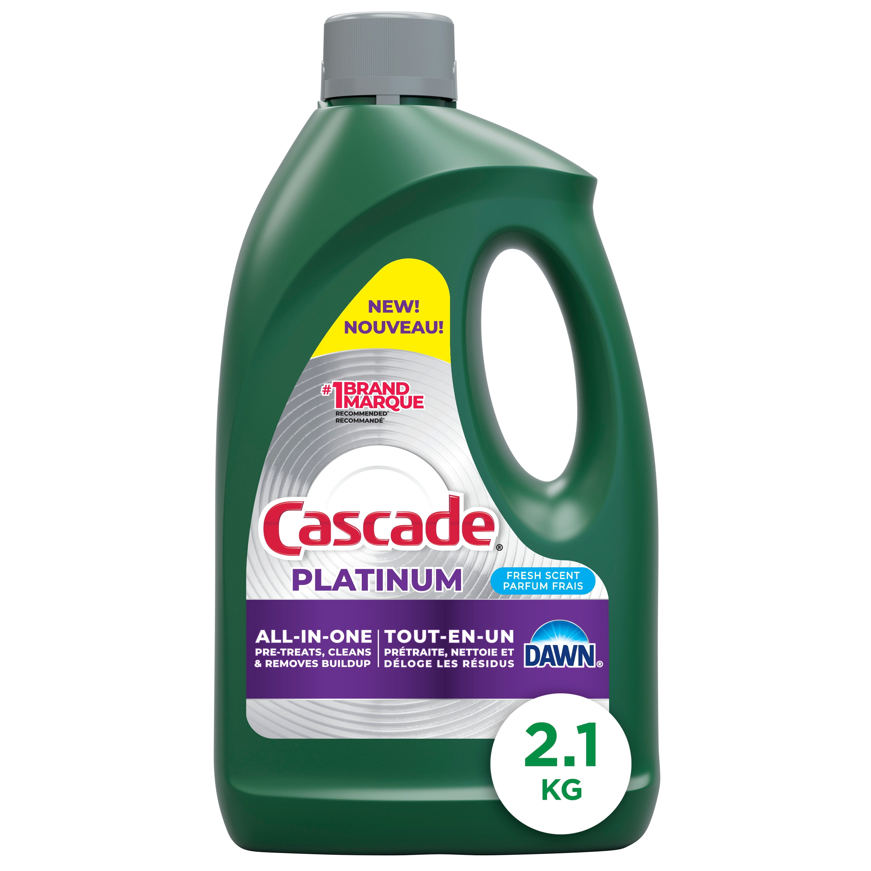 Cascade Platinum Dishwashing Liquid Gel, Fresh, 2.1 kg