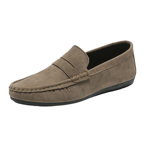 Amzcrzy Mens Loafers Comfortable Round Toe Slip on Shoes for Men Casual Versatile Non Slip Dress Shoes 42