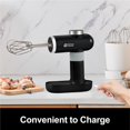 thumbnail image 2 of Kitchen in the box Cordless Rechargeable Hand Mixer for Kitchen, Portable Handheld Electric Mixer with Beaters, Whisks, 6-Speed Digital Display, Char, 2 of 6