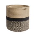 thumbnail image 1 of Panier ers Corde Tressée Décoratif Panier à Linge Sale Panier de Rangement Noir 30 cm, 1 of 7
