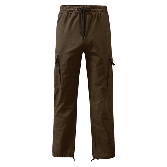 2025 Men's Cargo Pants Mens Casual Waist Color Camouflage Pants Sports Hat Multi Woven Men Khaki Pants Pocket Foot Rope Solid Soldier 76 Pants Street Cargo Tie Mens Cargo Pants Slim
