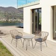 thumbnail image 2 of Northlight 3 Pièces Corail Baie Rotin Patio Extérieur Bistro Serti de Coussins, 2 of 5