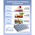 thumbnail image 4 of KFFKFF Commercial Ice Maker Machine, 100 lbs/24h with 26 lbs Storage Capacity, Built-in/Freestanding/Under Counter, Stainless Steel Ice Maker with LED Display & Self-Cleaning, 4 of 9