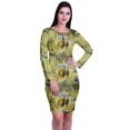 thumbnail image 2 of Moomaya Womens Full Sleeve Printed Midi Length Printed Bodycon Dress, 2 of 6