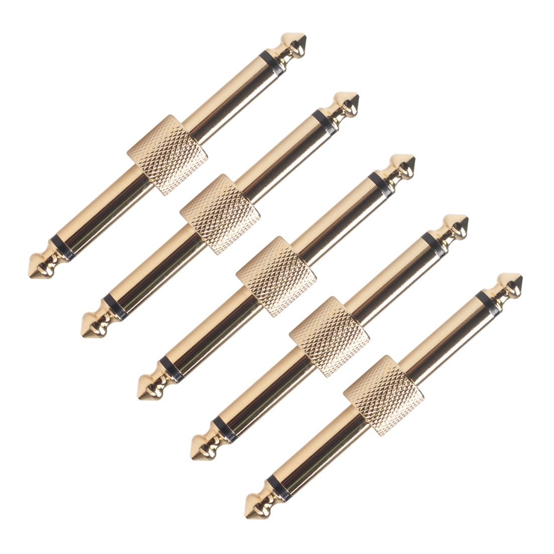 5 Pcs Connecteur de Pédale d'Effets de Guitare 1/4 Pouce 6.35 mm Adaptateur de Câble d'Interface Jack Accessoires de Planche à Pédale Électrique