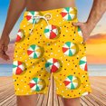 thumbnail image 2 of UVEASISHA Mens Swimwear Trunks Summer Quick Dry Bathing Suits Fruit Print Summer Beach Shorts Drawstring Straight Leg Loose Board Shorts with Pockets Flash Clearance Sale Multicolor XL, 2 of 6