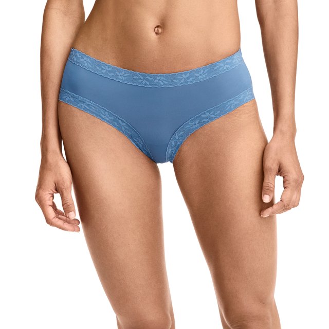 Jockey Culotte Hipster en Microfibre à Dentelle Extensible Douce pour Femmes