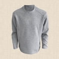 thumbnail image 2 of Ediodpoh Chandail Sans Capuchon pour Homme - Unisexe Automne Couleur Unie Col Rond Style Tenue Décontractée pour les Activités Quotidiennes Vêtement Polyvalent Confortable pour Superposition Chandail pour Homme Gris Foncé L, 2 of 5