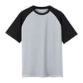 thumbnail image 5 of JDQJBZ Ensemble 2 Pcs pour Homme, T-Shirt Raglan à Manches Courtes à Col Ras du Cou et Short avec Poche, Été Décontracté, 5 of 5