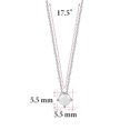 thumbnail image 2 of Pendentif Collier Solitaire Flottant en Argent Sterling pour Filles Opale Blanche Simulée, 2 of 6