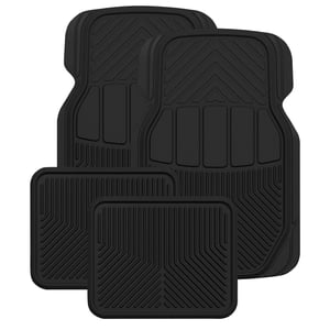 AUTO DRIVE 4-piece Heavy Duty Car Floor Mats Black
