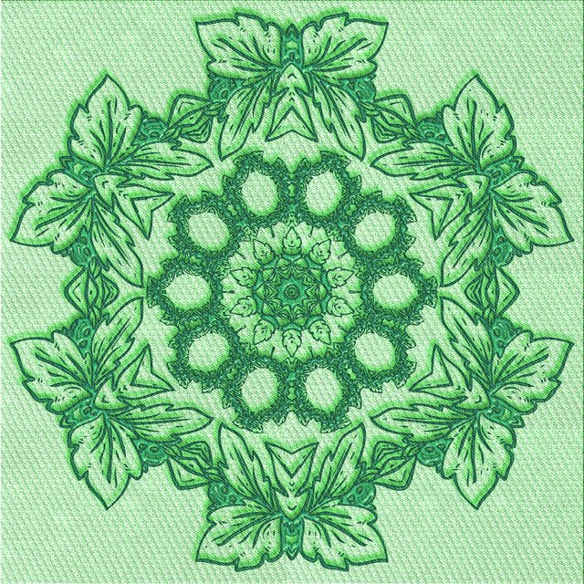 Ahgly Company Tapis d'Intérieur Lavable en Machine Carré Vert Jade Transitionnel, 5 Pieds Carré