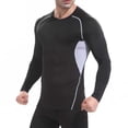 thumbnail image 1 of asjyhkr Mens Compression Shirts Long Sleeve Workout Athletic Running T Shirts Summer Quick Drying Performance Tops for Sports, 1 of 4