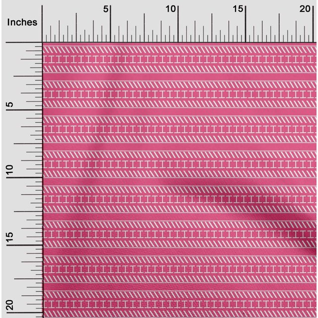 oneOone Silk Tabby Fabric Geometric Block Print Fabric By Yard 42 Inch Wide