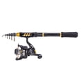 thumbnail image 4 of Lixada Fishing Rod Reel Combo Carbon Fiber Telescopic Fishing Rod Spinning Reel Fishing Line Lures H, 4 of 7