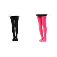 thumbnail image 1 of 2 Pack(Black 1PCS & Watermelon Red 1PCS) Multipack Leggings Pantihose Stretchy Basic Full Length Ballet Dance Pants Pantyhose for Spring Summer Stocking, 1 of 4