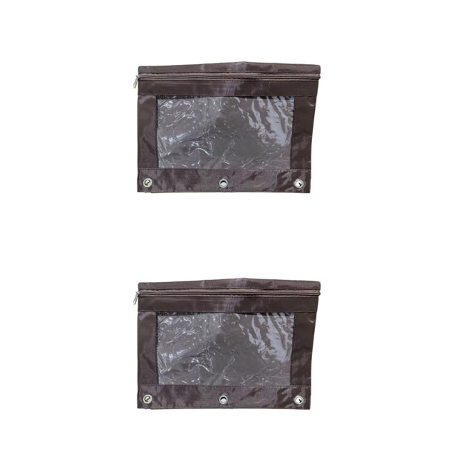 Decodeary Durable Pouch For Organizing Documents In Office Portable Zippered Pouch Brown 2Set