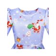 thumbnail image 4 of Girls Dress Blue Christmas Santa Xmas Tree New Year Gift 7 Years, 4 of 7