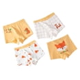 thumbnail image 1 of WEIYLL Multi-pack Boxers for Boys Combed Breathable Pure Solid Color Cartoon Flat Angle 4Pcs Yellow Toddler Underwear Size 150, 1 of 6