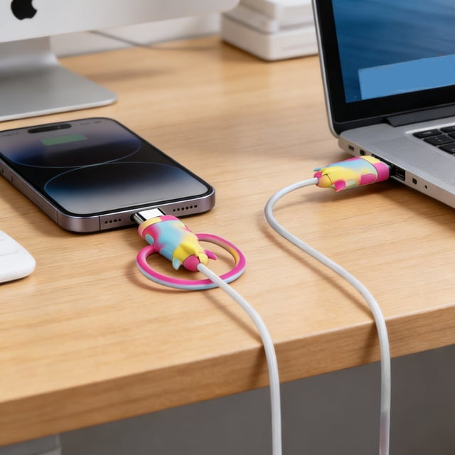 SSZMDLB 2-in-1 Cable Protector, Silicone Charging Cable Head Cover and Cord Winder, Break-Proof Data Cable Organizer for , , Travel and Home Storage, Charger Wire Protector Case