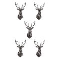 thumbnail image 1 of Decodeary Self Adhesive 3D Deer Head Mirror Wall Sticker For Easy Application black XXL 5Set, 1 of 6