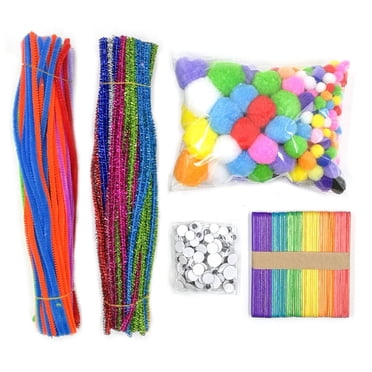 Pipe Cleaner Craft Set Creative DIY Preschool Toy with Pompom & Wiggle Eyes