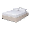thumbnail image 3 of Baxton Studio Leni 4-Drawer Storage King Bed in Beige, 3 of 11