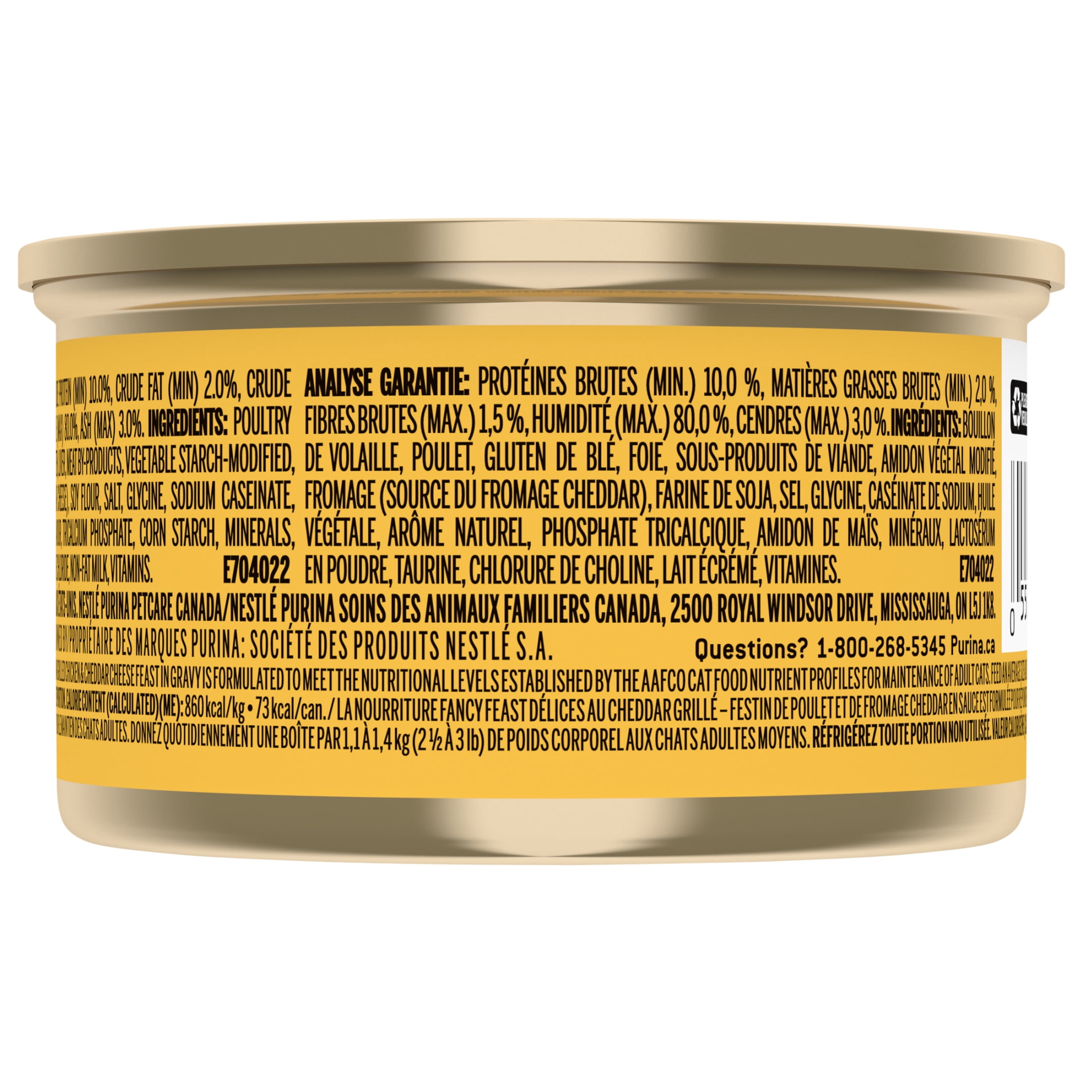 Fancy Feast Delices au Cheddar Festin de Poulet Grille et de Fromage Cheddar en Sauce Nourriture pour Chats