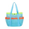 thumbnail image 5 of Mesh Beach Bag,Multi Pocket Capacity Large Portable Swimming Bag Centrifugal Mesh Pocket Beach Swimming Storage Net,Large Beach Bag,Storage Bags for Clothes,Clothes Storage Bag, 5 of 5