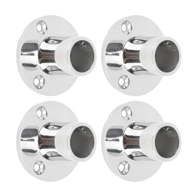 Raccord de Rail à Main, 4 Pcs Base de Rail à Main Ronde de 1 Pouce pour Yacht