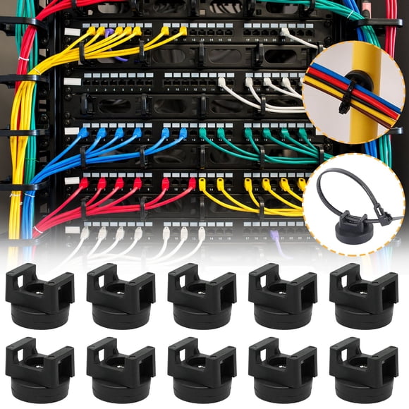 PEONAVET Fixed Base 10pc Magnetic Cable Zips Tie Base