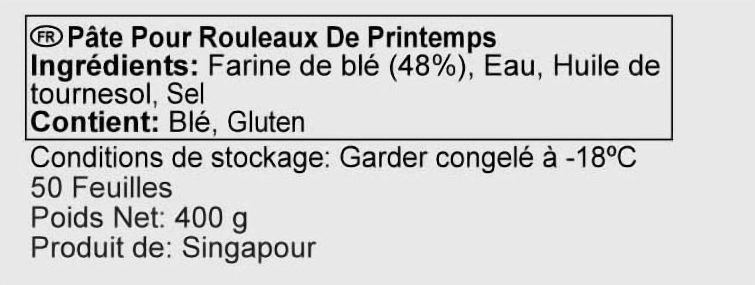 TYJ Spring Roll Pastry 6", 400 g