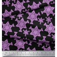 thumbnail image 2 of Soimoi Polyester Crepe Fabric Star Tetrahedron Geometric Decor Fabric Printed Yard 42 Inch Wide, 2 of 3