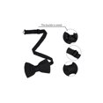 thumbnail image 3 of INSPIRE CHIC Men's Pre-Tied Bow Ties Adjustable Strap Solid Color Knitted Bowtie Black, 3 of 5