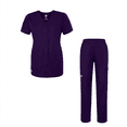 thumbnail image 1 of Adar Universal Women's Scrub Set ? Snap Front Scrub Top and Multi Pocket Scrub Pants, 1 of 7