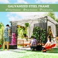 thumbnail image 4 of Outsunny Galvanized Planter Box with Trellis, 35" x 16" x 70", Black, 4 of 10