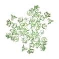 thumbnail image 2 of Elodie 100x Flower Beads Crafts Handmade Flower Bead Charms Transparent Floral Bead Light Green, 2 of 8