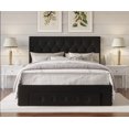 thumbnail image 1 of HMD Deborah Queen Tufted Upholstered Storage Panel Bed, Black, 1 of 3