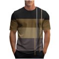thumbnail image 2 of Weiqiqre T-Shirts pour Homme T-Shirt à Manches Courtes à Blocs de Couleur Col Ras du Cou Chandail Décontracté Basique, 2 of 4